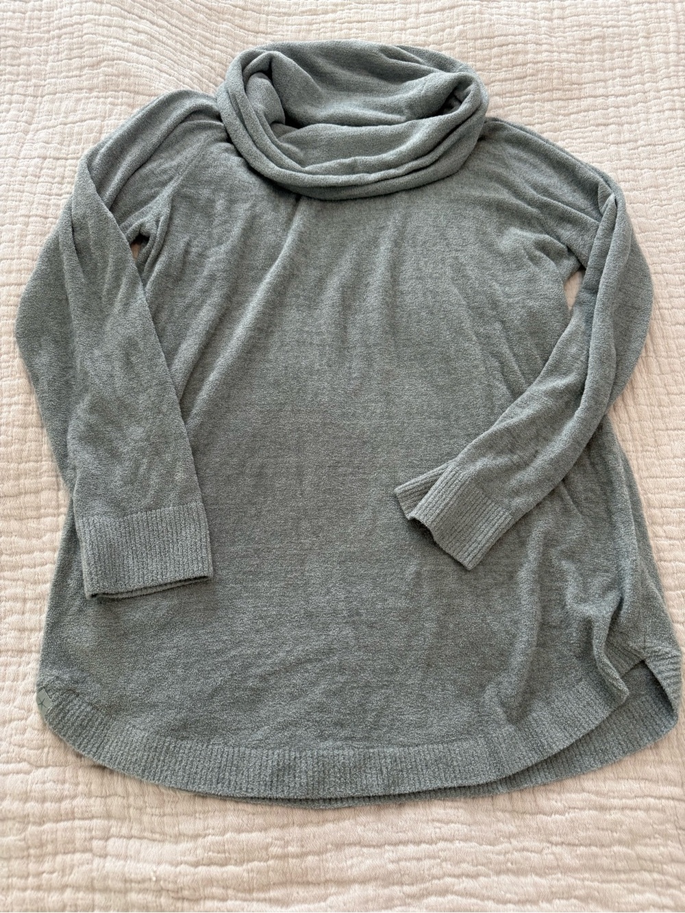 Barefoot Dreams Cozy Cowl Neck Women's Sweater - Light Teal NWT G000 - Picture 4 of 11